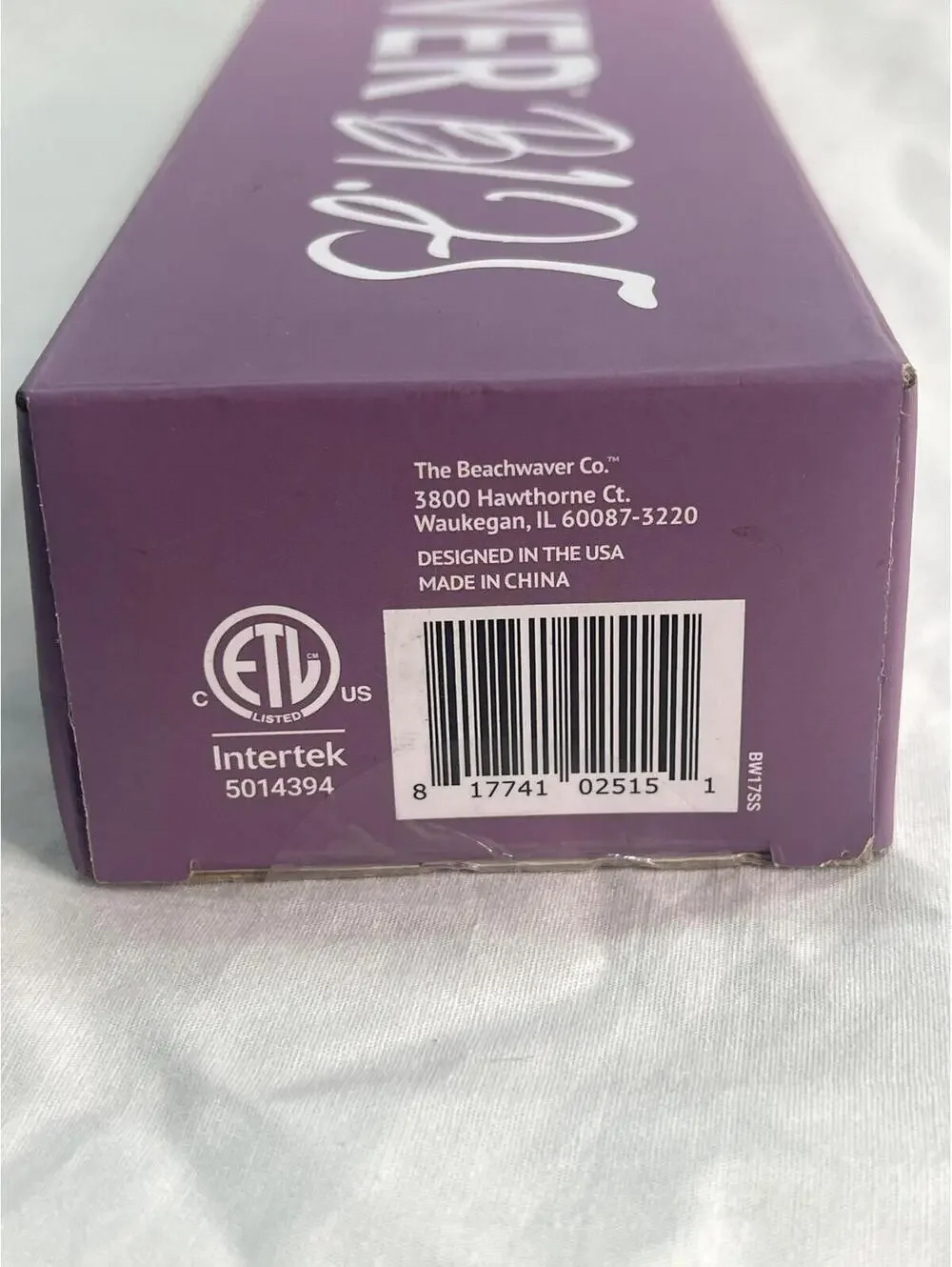 Beachwaver B1.25 Rotating Curling Iron 1.25in Purple Hair Styling Tool Women